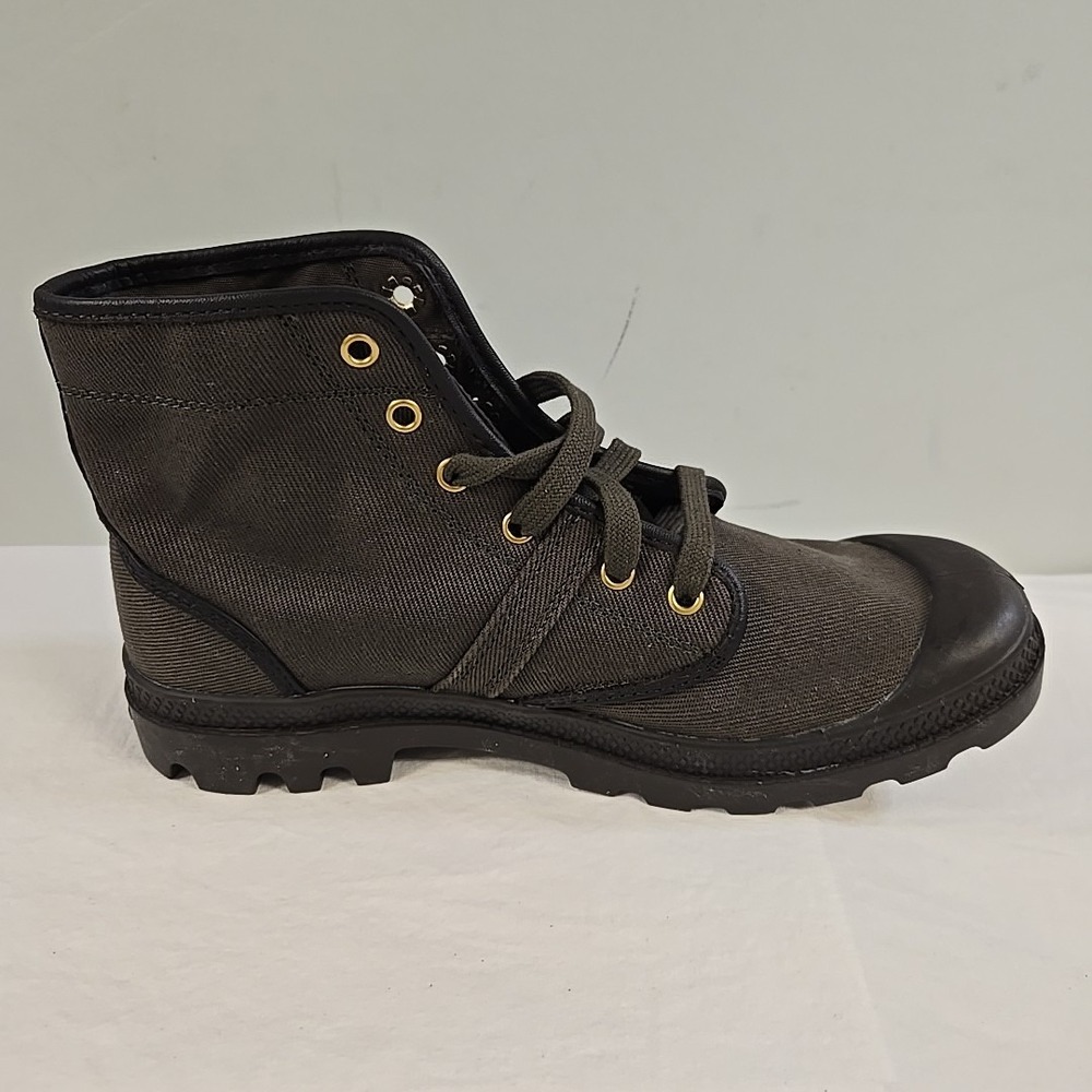 Palladium Pallabrouse Men's Olive Boots Size 8.5 New Canvas Military Boots - Picture 13 of 13
